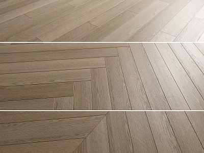 Natural Wooden Flooring With Various Patterns And Styles 3d model