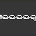 Nunchucks Weapon With Black Metal Handles And Silver Chain Link Design