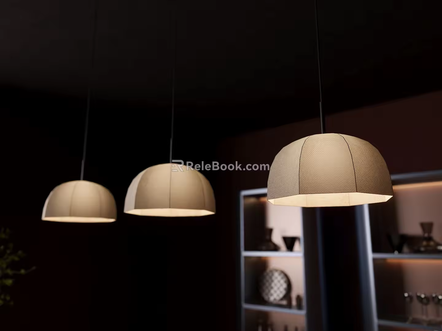 modern chandelier dining lamp 3d model