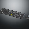 Ergonomic Computer Keyboard And Mouse Set For Desktop Work And Gaming 3d model