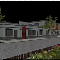 Traditional Chinese Storefront Facade Featuring White Walls Black Tiled Roofs Red Doors And Classic Elements