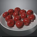 Fresh Red Apples Served On A White Plate For Healthy Daily Snack