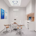 Modern Dental Clinic Interior With Dental Chair Stools Posters And Workstation