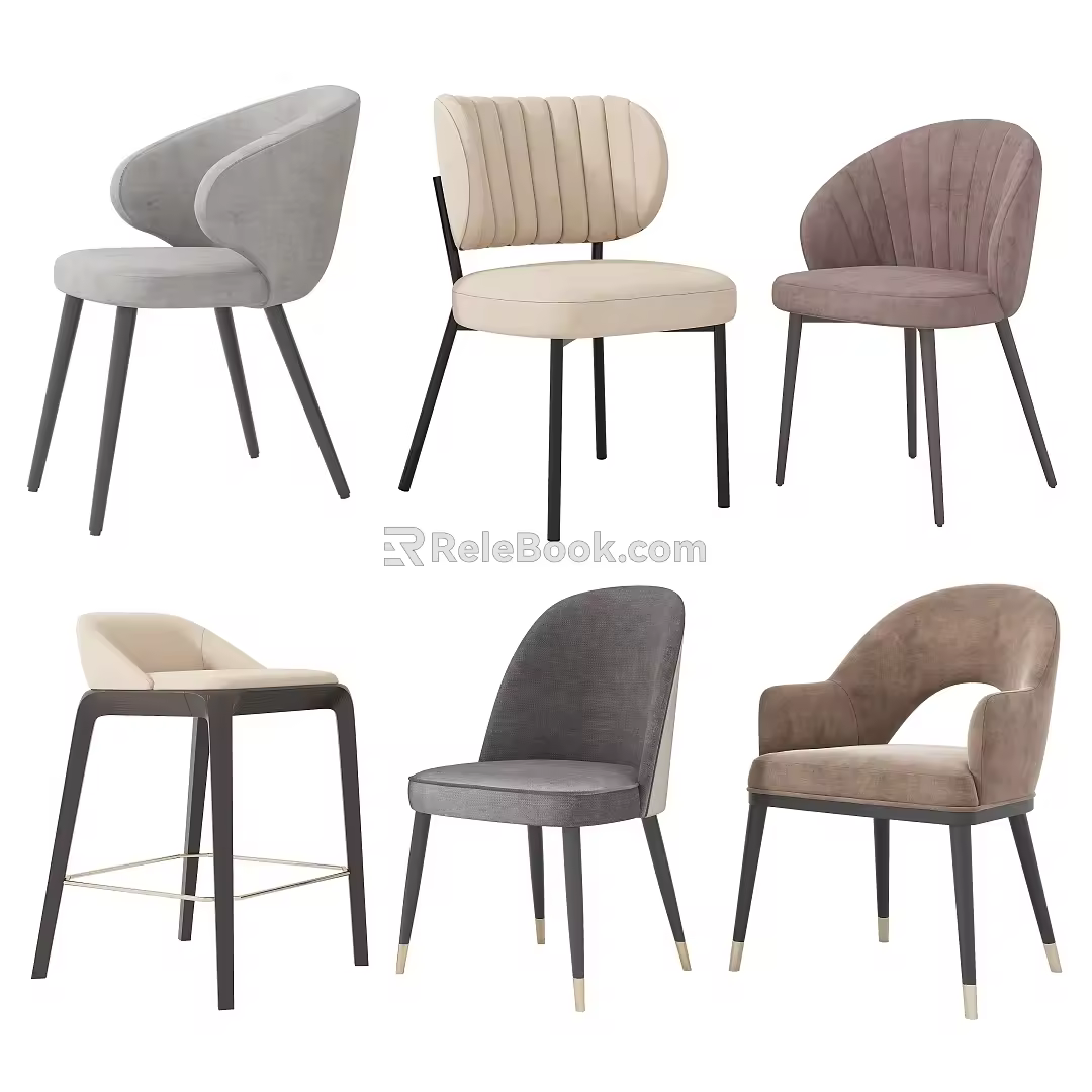 Dining Room Table and Chair 3d model