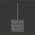 Industrial Equipment With Cubic Metal Mesh Enclosure And Internal Structural Framework