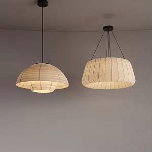Quiet Wind Paper Chandelier Restaurant Chandelier Combination Bar Chandelier Decorative Chandelier 3d model
