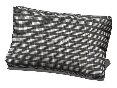 Classic Black and White Plaid Decorative Pillow for Home Sofa Decoration 3d model