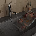 Cartoon Bear Crown Star Pattern Non Slip Mat In Sink With Running Water Faucet