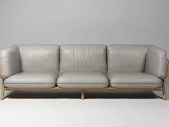 Nordic three-seat sofa three-seat sofa 3d model