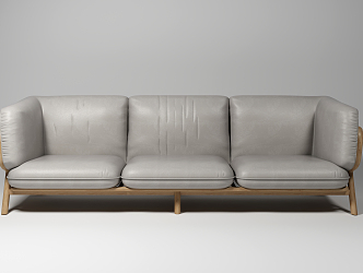 Nordic three-seat sofa three-seat sofa 3d model