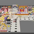 Indoor Playground With Slide Trampoline Area Teacup Ride And Colorful Decorations