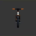 Kids White and Orange Balance Bike with Black Tires and Kiddy Bike Design