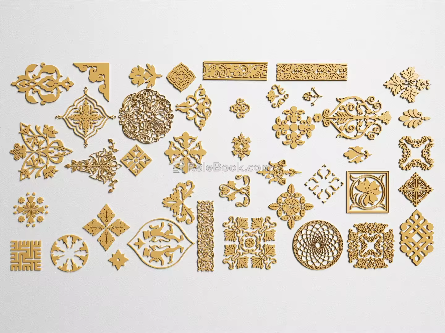 new chinese style carved 3d model