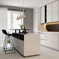 Modern Bar Area Bar Counter 3d model