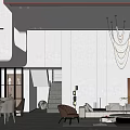 Modern Guest Restaurant 3d model