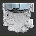 Frozen Ice Crystal Pyramid 3D Model With Cracked Surface And Textured Square Base