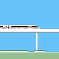 High-speed rail city light rail 3d model