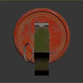 Military Style Green And Red Smoke Grenade With Metal Pin And SMOKE RED Markings