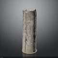 Decorative Pink Cylindrical Pillar With Textured Surface And Smooth Base