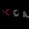 Garden Ornaments Featuring Heeled Shoe Shape Star Moon Pink Moon And Magic Wand Designs