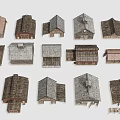 Diverse Detached Villa Architectural Models With Various Roof Styles And Designs