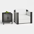 New Chinese-style Single Sofa 3d model
