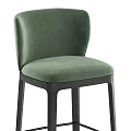 Modern Minimalist Bar Stools With Brown And Beige Velvet Seats And Black Metal Legs Design