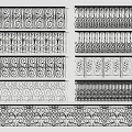 Ornate Metal Fence Featuring Various Intricate Patterns And Decorative Designs
