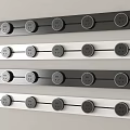 Modern Multiple Sleek Black And Silver Switch Panels With Wall Mounted Switches And Sockets