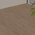 Modern Interior With Light Brown Wooden Floor And Natural Texture Palm Leaf Plant