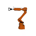 Smart Machine Industrial Robotic Arm With Yellow Mechanical Structure And Precision Design 3d model
