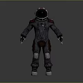 Advanced Futuristic Astronaut Spacesuit With Detailed Protective Design And Helmet For Space Missions