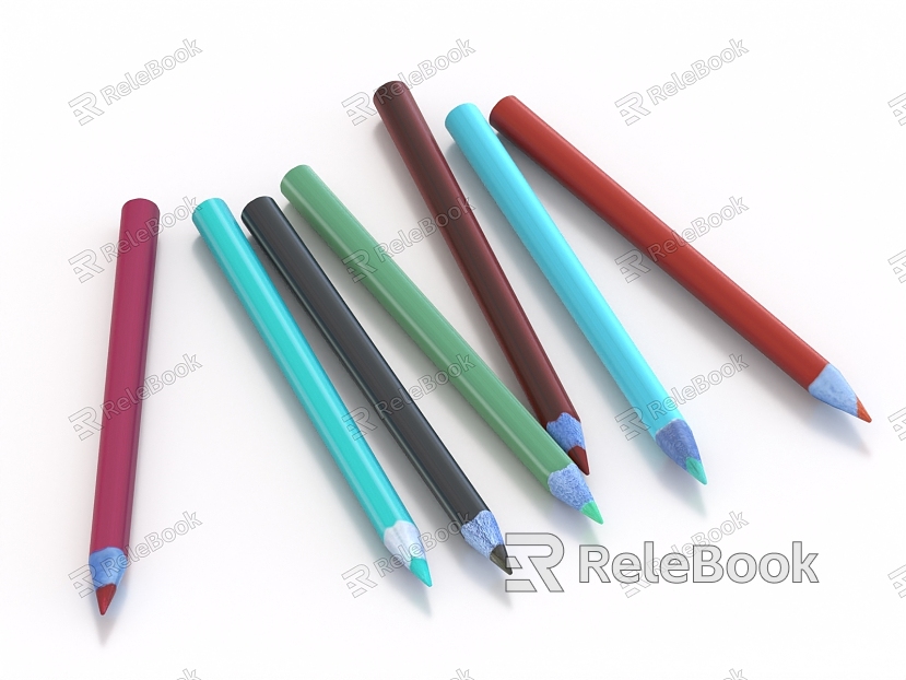 Pencil Brush Stationery model