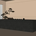 New Chinese Sales Office Front Desk Hotel Reception Desk 3d model