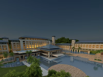 Modern Hotel Building Residence