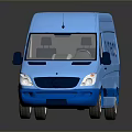 Blue Numeco Branded Modern Cargo Van With Smooth Exterior Design