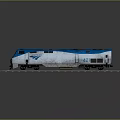 Modern train rail light rail subway high-speed train 3d model