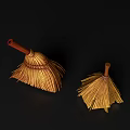Straw Brooms with Wooden Handles in Different Sizes for Home Cleaning Tools