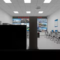Spacious Bright Modern Monitoring Control Office With Large Multi Screen Video Wall And Standard Workstations