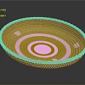 Round Woven Basket For Household Storage With Natural Texture Design