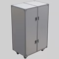 Commercial Equipment Storage Cabinet With Rolling Wheels And Double Doors