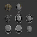 Medieval Silver Metal Helmets Collection With Various Designs And Decorative Styles