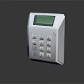 White Security Keypad Device With Digital Buttons Green LCD Screen For Access Control