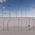Outdoor Street Lights With Various Modern Designs and Different Structures 3d model