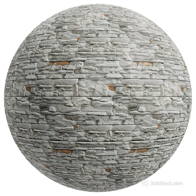 Spherical Stone Structure With Layered Stacked Blocks And Natural Texture 3d model