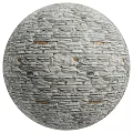 Spherical Stone Structure With Layered Stacked Blocks And Natural Texture 3d model