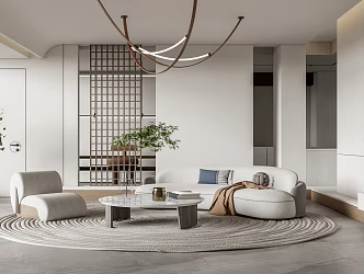 modern living room 3d model