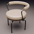 Modern Leisure Chairs with Armrests in Beige Brown Gray White Fabric and Leather