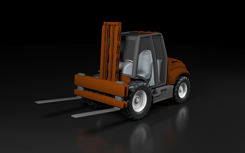 Forklift tool truck loading truck unloading factory motor vehicle function vehicle port freight logistics transportation factory 3d model