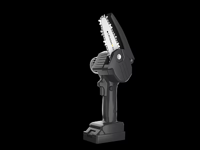 Professional Industrial Equipment Handheld Electric Saw With Sharp Blade And Base 3d model